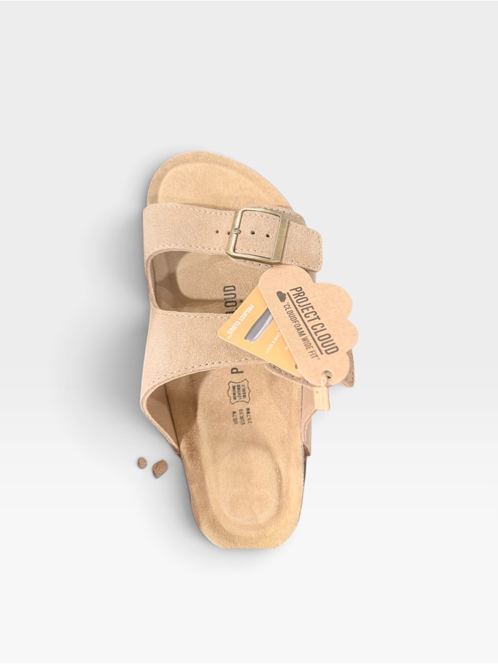 Project Cloud Women's Tan Double-Buckle Slide Sandals - Picture 7 of 7